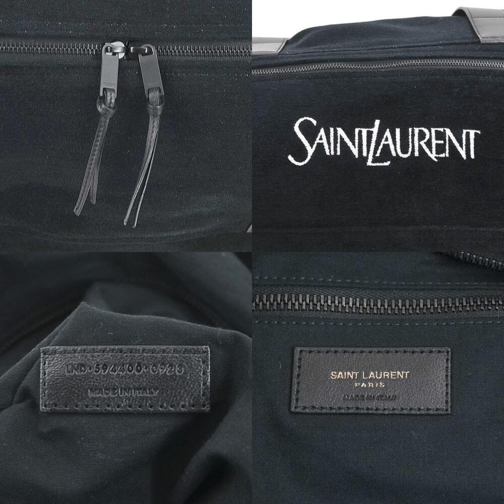 Saint Laurent handbag Boston bag shoulder velour black - Picture 4 of 5